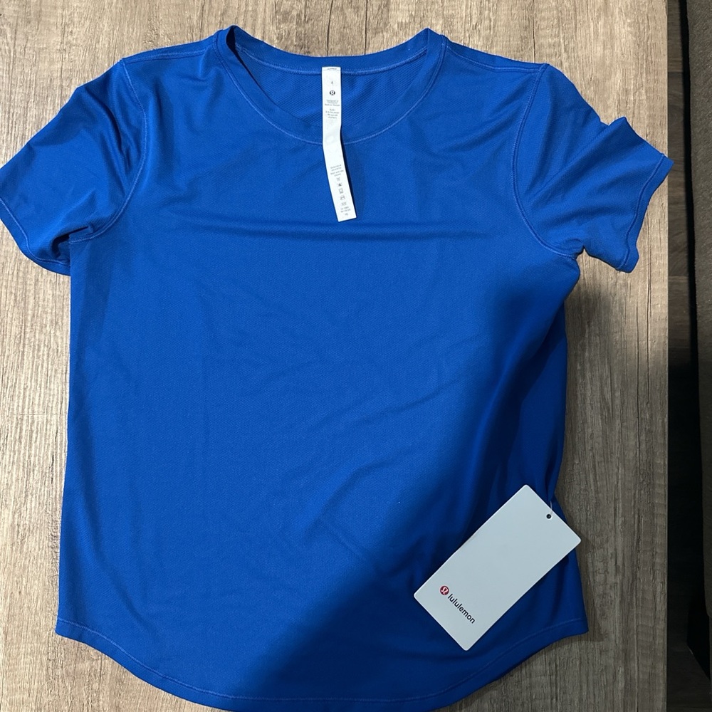 Lululemon Athletica Vibrant Blue Short Sleeve Tee